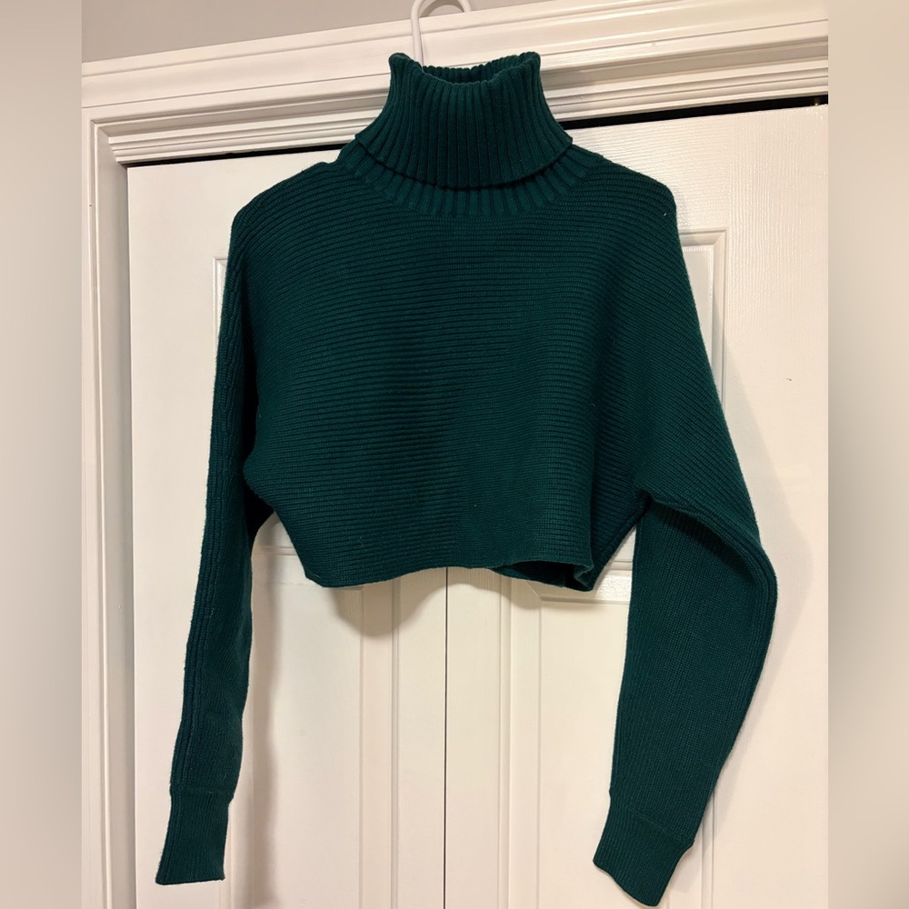 House of Harlow 1960 Green Turtleneck Sweater NWT